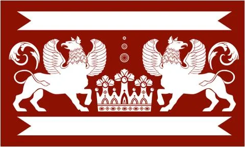 Heraldic Double Griffin Stock Illustration
