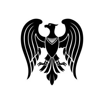 Heraldic eagle, imperial heraldry bird emblem イラスト素材