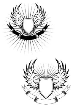 Heraldic elements Illustrazione stock