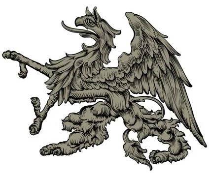 Heraldic griffin Stock Illustration