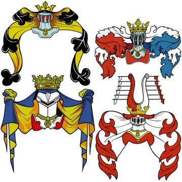 Heraldic Helmets Stock Illustration