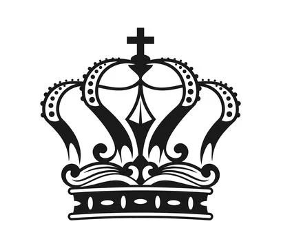 Heraldic king medieval crown or jewelry Stock Illustration