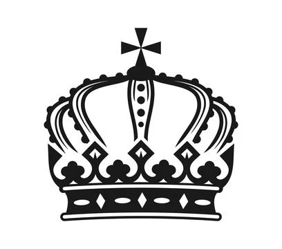 Heraldic king medieval crown or jewelry Stock Illustration