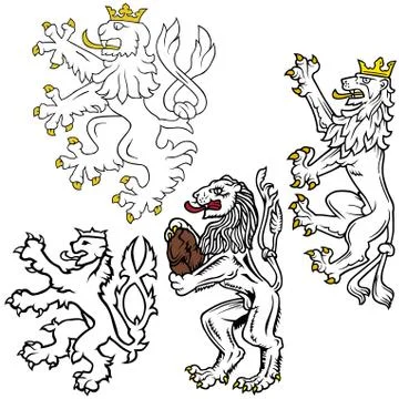 Heraldic Lion Stock Illustration