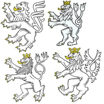 Heraldic Lion Stock Illustration
