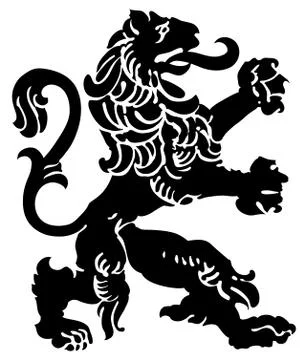 Heraldic lion Illustrazione stock