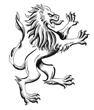 Heraldic lion Stock Illustration