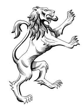 Heraldic lion Stock Illustration