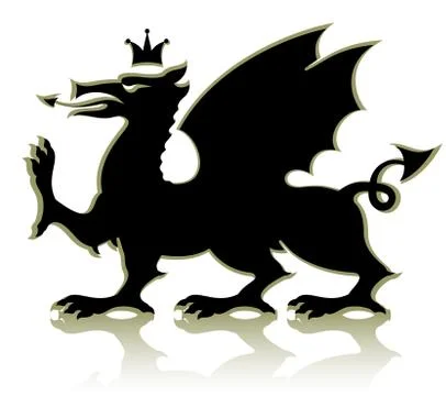 Heraldic medieval dragon Stock Illustration