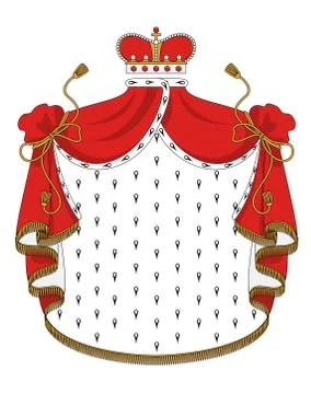 Heraldic royal mantle Stock Illustration
