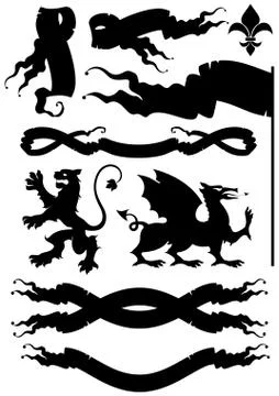 Heraldic set Stock Illustration