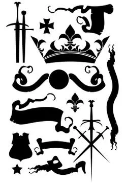 Heraldic set Stock Illustration