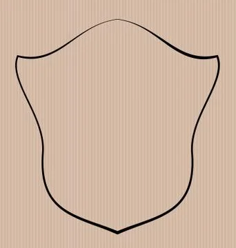 Heraldic shield border label Stock Illustration