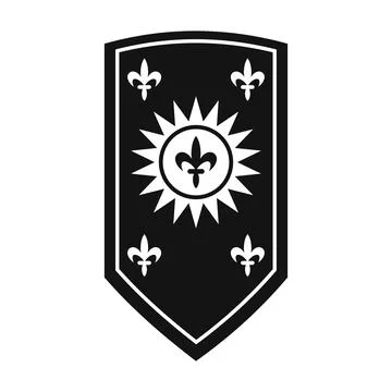 Heraldic shield icon simple vector. Medieval crest Illustrazione stock