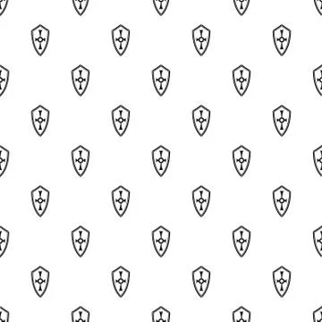 Heraldic shield pattern, simple style Stock Illustration