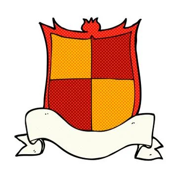 Heraldry comic cartoon Illustrazione stock