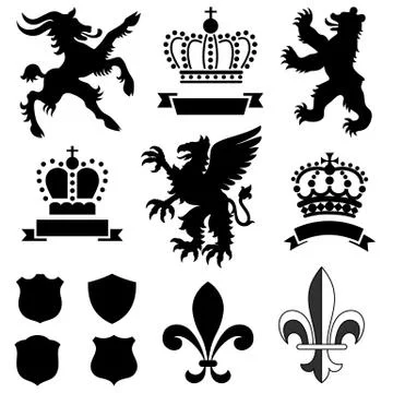 Heraldry Ornaments Stock Illustration