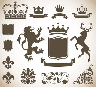 Heraldry Ornaments Stock Illustration
