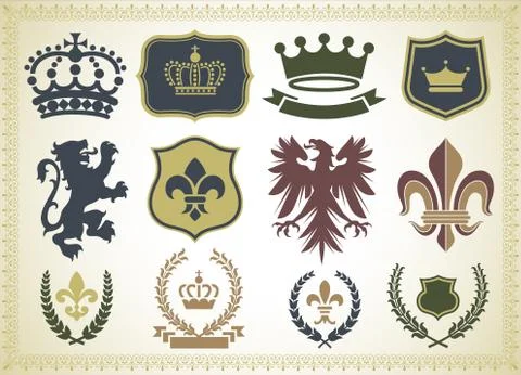 Heraldry Ornaments Stock Illustration