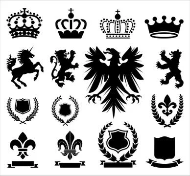 Heraldry Ornaments Stock Illustration