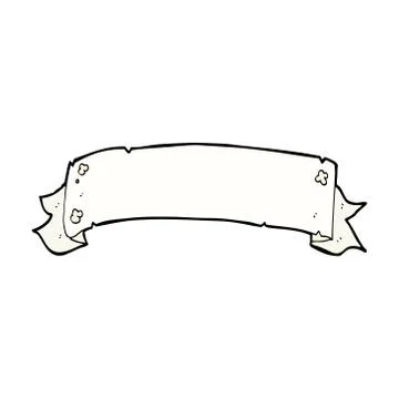 Heraldry scroll banner comic cartoon Stock Illustration
