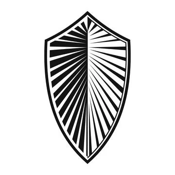 Heraldry shield icon simple vector. Medieval crest Stock Illustration