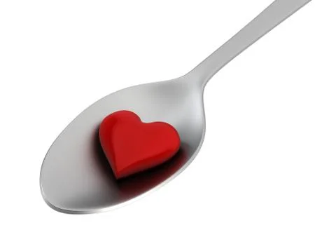 Herat on a spoon Illustrazione stock