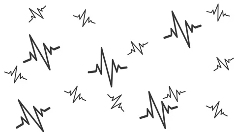 Heratbeat egc line seamless pattern doodles compress Vidéo 332825687