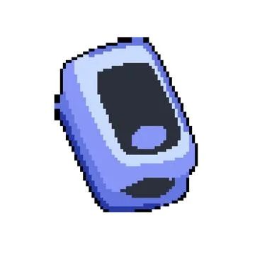 Herate pulse oximeter pixel art vector illustration Stock Illustration