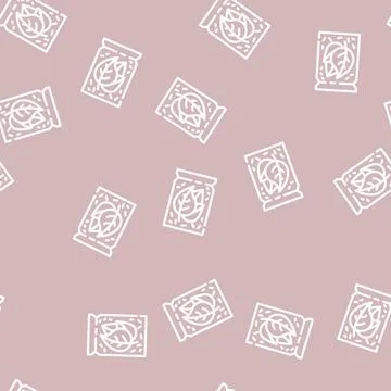 Herb in bag line vector seamless pattern イラスト素材