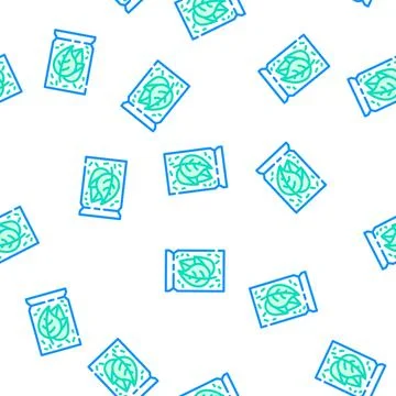 Herb in bag vector seamless pattern イラスト素材