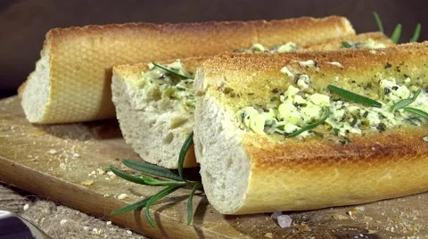 Herb Butter Baguette (loopable) Stock Footage 46739352