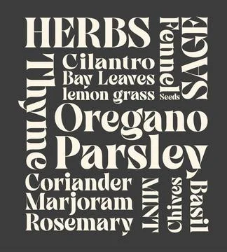 Herb cloud Stock Illustration