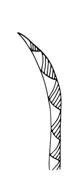 Herb. Hand drawn vector herb in doodle style outline Stock Illustration