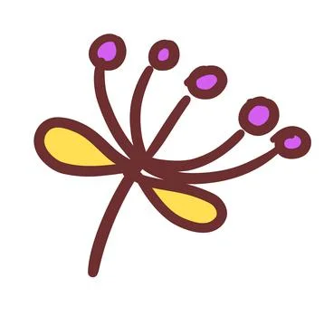 Herb isolated on white background.Doodle vector illustration Stock Illustration