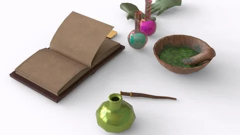 Herb lab with white background Illustrazione stock