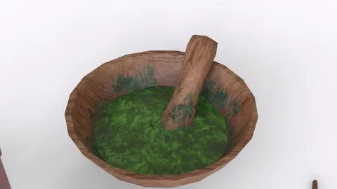 Herb lab with white background Stock Illustration