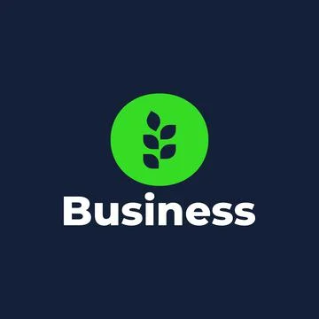 Herb logo inside green circle Illustrazione stock