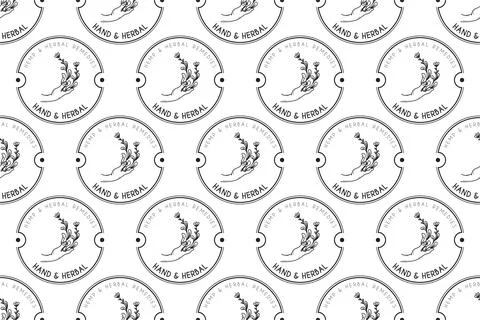 Herb seamless pattern background illustration template Illustrazione stock