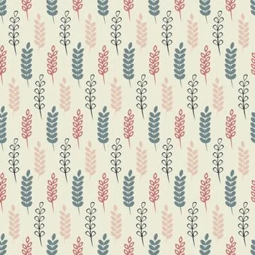 Herb summer pattern Stock Illustration