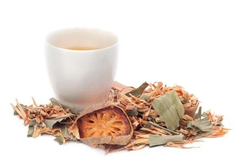 Herb tea cup Foto stock