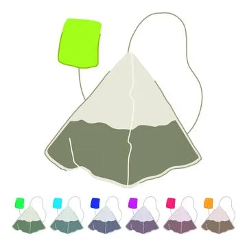 Herb teabag vector cartoon graphic Stock Illustration