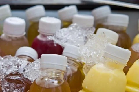 The herb water in the bottle Stock Photos