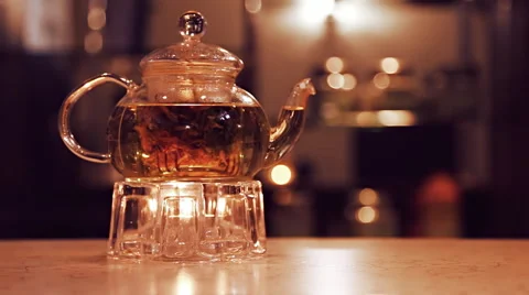 Herbal and fruit tea in cafe, warm drinks Stock Footage 67380472