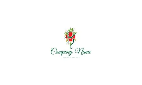 Herbal Care vector logo Stock Illustration