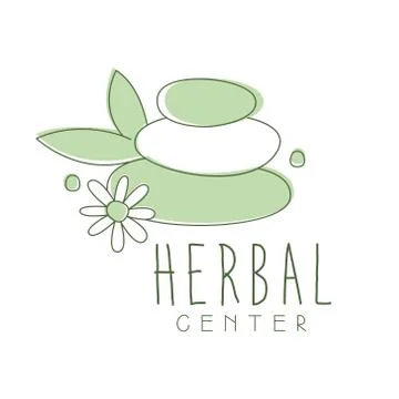 Herbal center logo symbol vector Illustration Stock Illustration