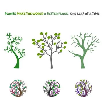 Herbal design elements and inspirational quote. Vector illustration. Illustrazione stock