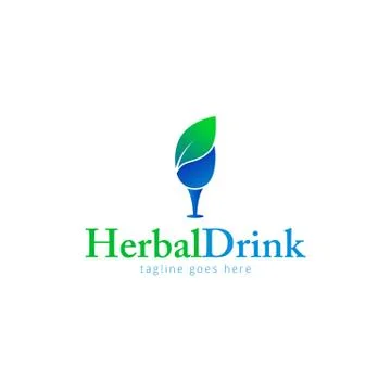 Herbal drink logo Stock Illustration