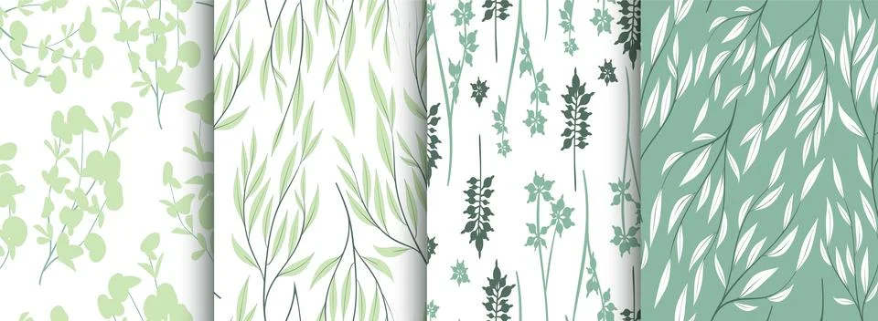 Herbal Eucalyptus Pattern. Exotic Foliage Texture. Nature Fabric Design. Hand Stock Illustration