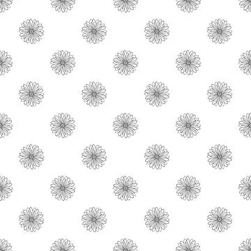 Herbal flower pattern seamless Stock Illustration